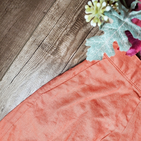NWT Ava & Viv Plus Size Coral Red Linen Women's Shorts Size 1X - Picture 16 of 16